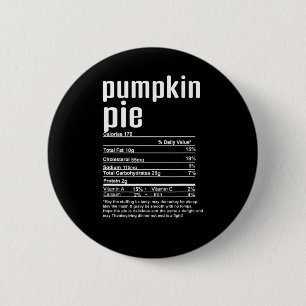 Badge Rond 5 Cm Thanksgiving Christmas Citrouille Pie nutritionnel