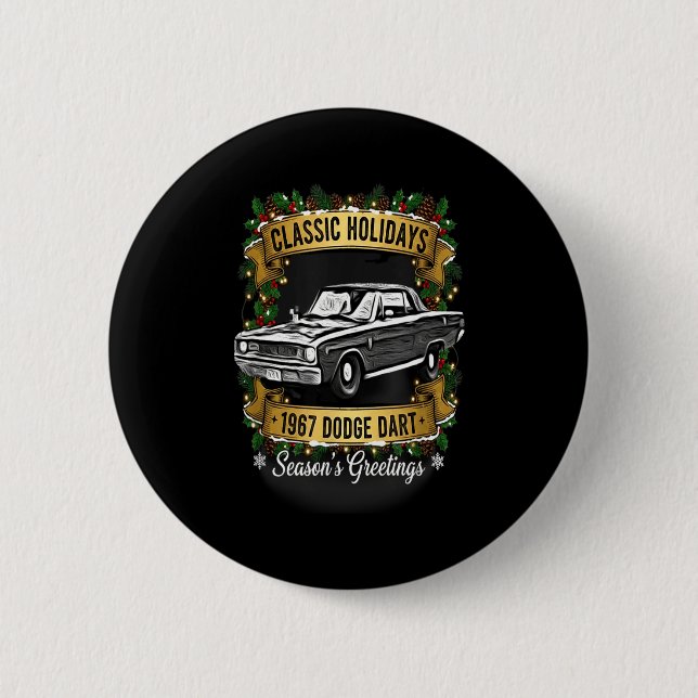 Badge Rond 5 Cm The 1967 Dodge Dart Clic Holiday Cheer Apparel  (Devant)