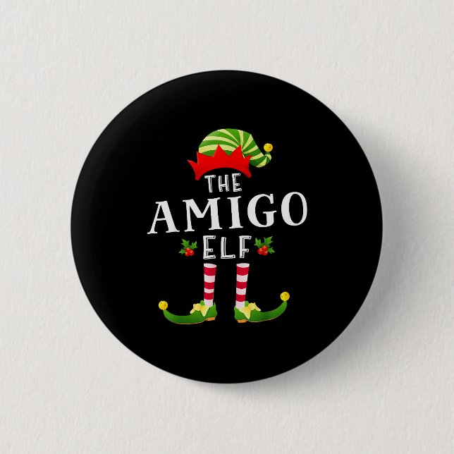 Badge Rond 5 Cm The Amigo Elf Christmas Matching Pajama  (Devant)