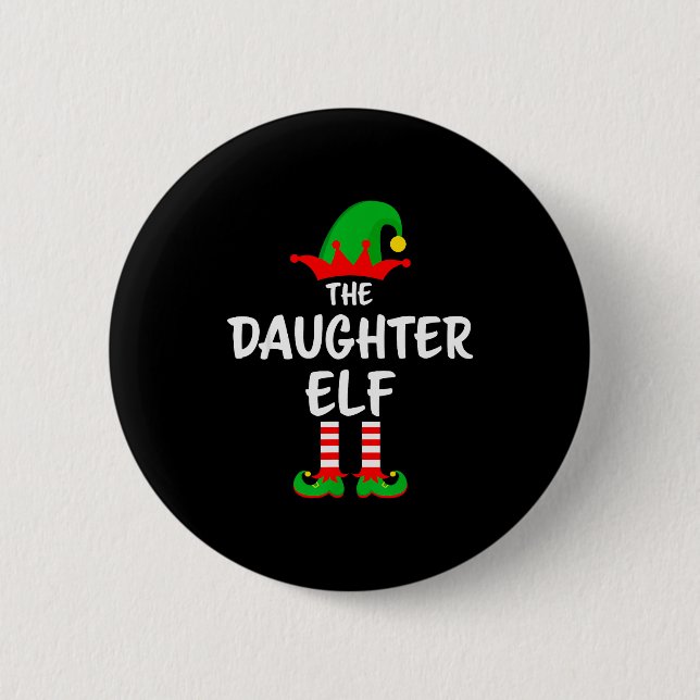 Badge Rond 5 Cm The Daughter Elf Matching Family Christmas  (Devant)