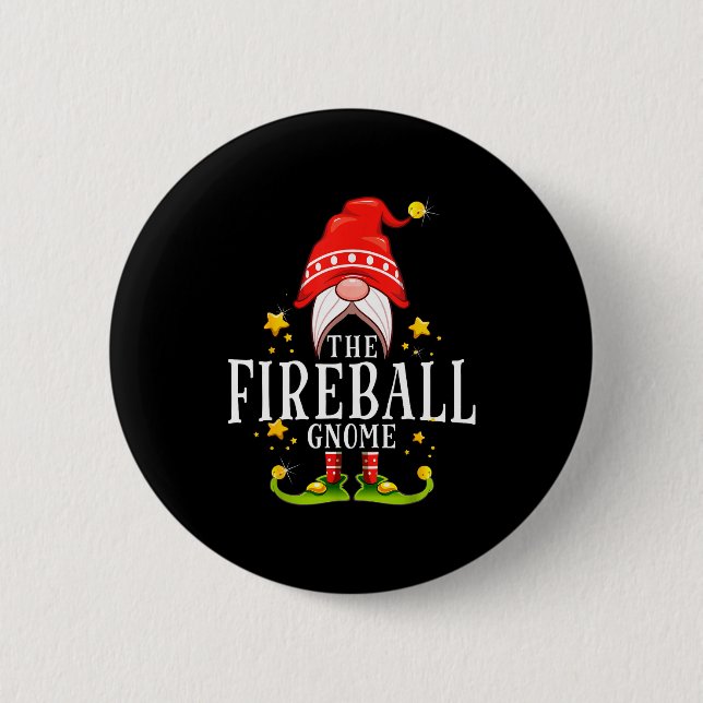 Badge Rond 5 Cm The Fireball Gnome Christmas Matching  (Devant)