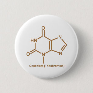 Badge Rond 5 Cm Théobromine de chocolat