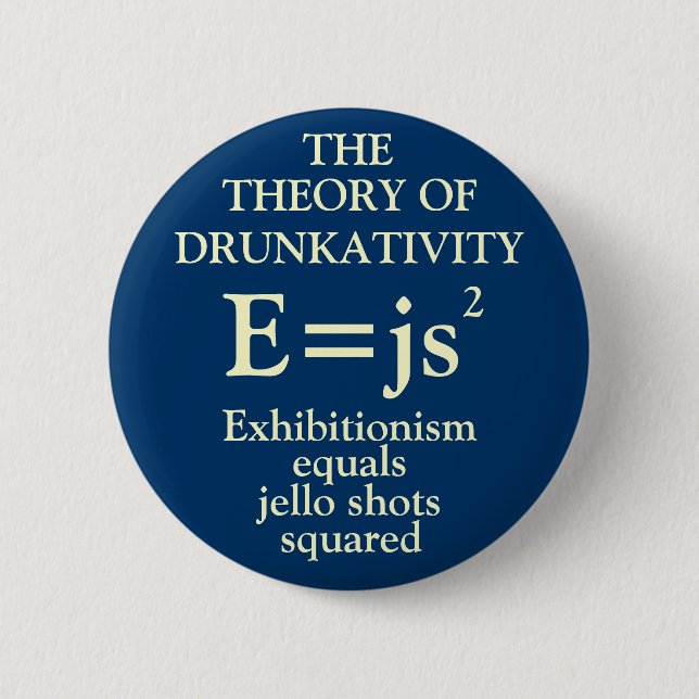 Badge Rond 5 Cm Théorie de Drunkativity (Devant)