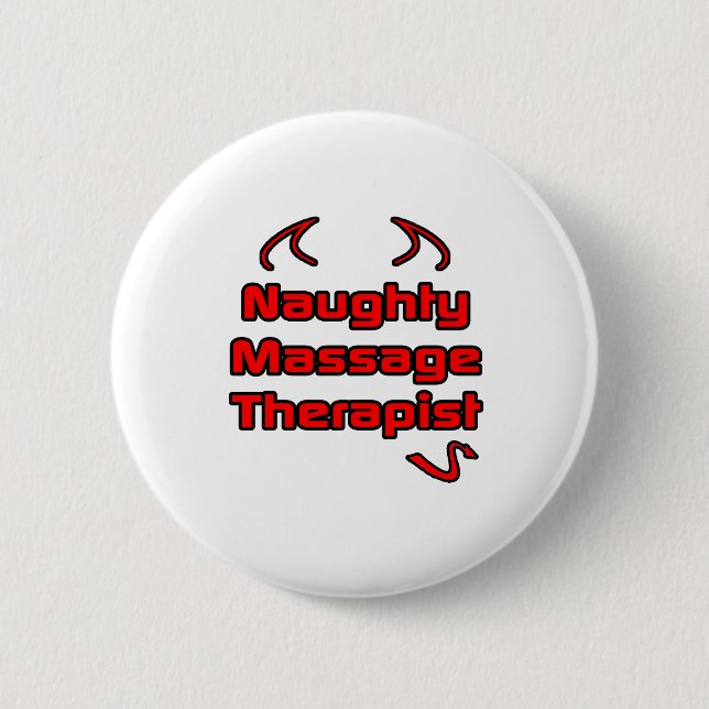 Badge Rond 5 Cm Thérapeute de massage coquin (Devant)