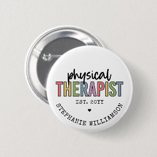 Badge Rond 5 Cm Thérapeute physique sur mesure PT Diplômes