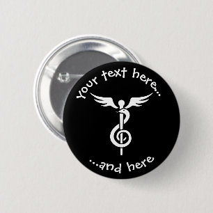 Badge Rond 5 Cm Thérapie musicale