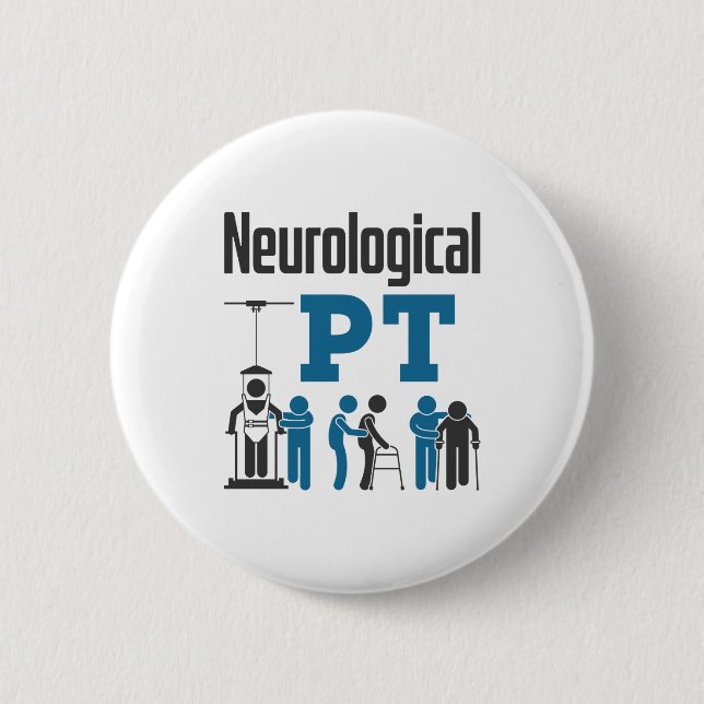 Badge Rond 5 Cm Thérapie physique neurologique PT (Devant)