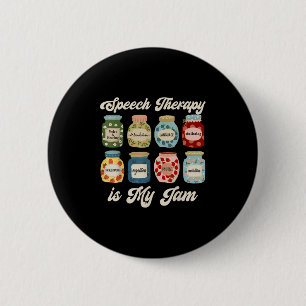 Badge Rond 5 Cm Thérapie vocale est ma jambe Slp Voix Patho