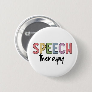 Badge Rond 5 Cm Thérapie vocale SLP Discours Cadeaux pathologistes