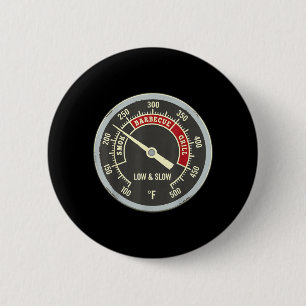 Badge Rond 5 Cm Thermomètre Barbecue Barbecue enfumé à basse vites