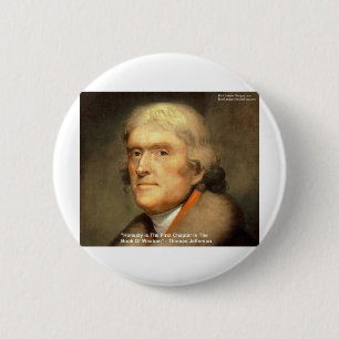 Badge Rond 5 Cm Thomas Jefferson "Honnêteté" Citation de sagesse
