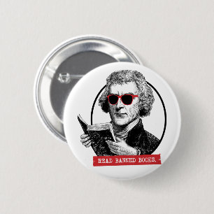Badge Rond 5 Cm Thomas Jefferson Lit Des Livres Interdits