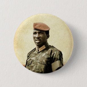 Badge Rond 5 Cm Thomas Sankara - Burkina Faso - président africain