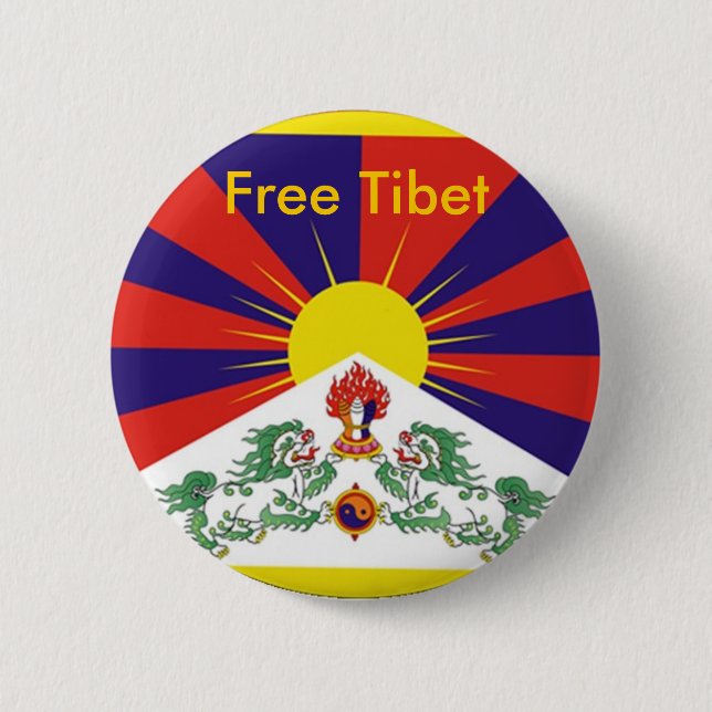 Badge Rond 5 Cm Tibet libre (Devant)