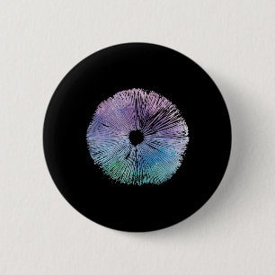 Badge Rond 5 Cm Tie Dye Champignons Casquette Spore Champignons sa