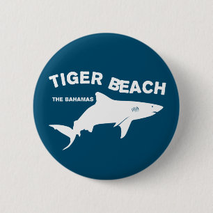 Badge Rond 5 Cm Tiger Beach - Bahamas   Plongée avec requins