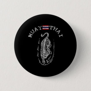 Badge Rond 5 Cm Tiger de kickboxing Muay Thai Incroyable - Hommes