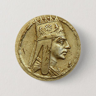 Badge Rond 5 Cm Tigran le grand, arménien héros