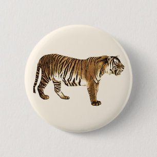 Badge Rond 5 Cm Tigre