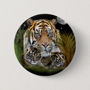 Badge Rond 5 Cm Tigre