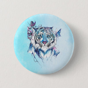 Badge Rond 5 Cm Tigre