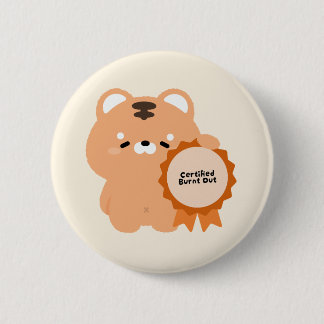 Badge Rond 5 Cm Tigre Épuisé Certifié