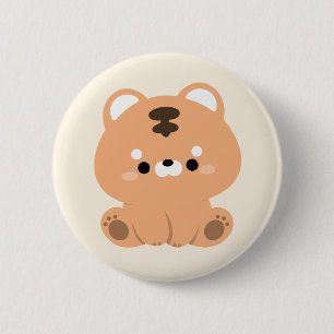 Badge Rond 5 Cm Tigre mignon