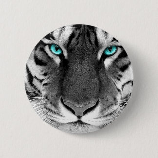 Badge Rond 5 Cm Tigre noir blanc