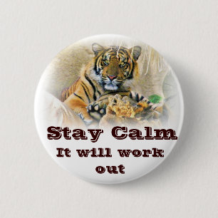 Badge Rond 5 Cm Tigre, Recherche_