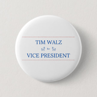 Badge Rond 5 Cm Tim Walz pour le vice-président Button