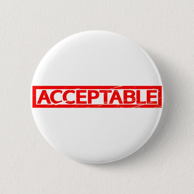 Badge Rond 5 Cm Timbre acceptable (Devant)