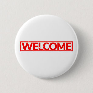 Badge Rond 5 Cm Timbre d'accueil
