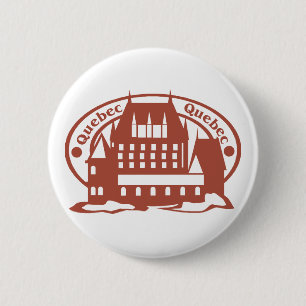 Badge Rond 5 Cm Timbre du Québec