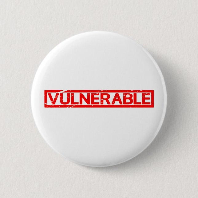 Badge Rond 5 Cm Timbre vulnérable (Devant)
