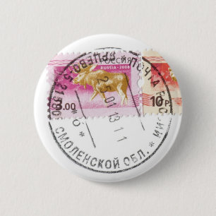 Badge Rond 5 Cm Timbres de Russe