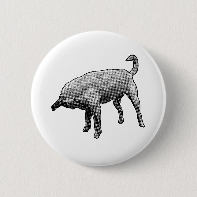 Badge Rond 5 Cm Tiny Turned Head Terrier (Devant)
