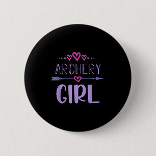 Badge Rond 5 Cm Tir à l'arc Femme Archer Citation Coeurs mignons F