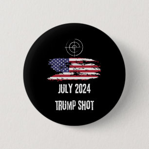 Badge Rond 5 Cm Tiré Juillet 2024 Etats-Unis