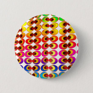 Badge Rond 5 Cm Tissu psychédélique