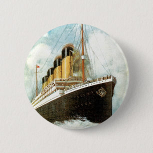 Badge Rond 5 Cm Titanic en mer
