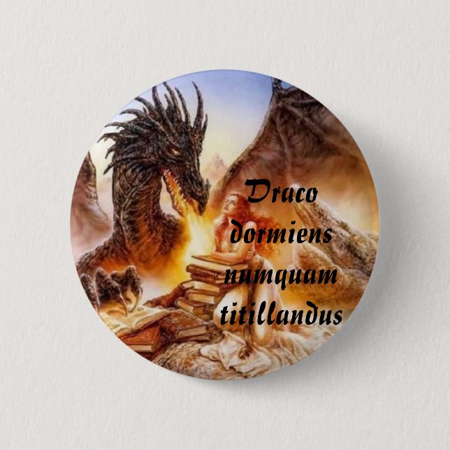 Badge Rond 5 Cm Titillandus de numquam de dormiens de Draco (Devant)
