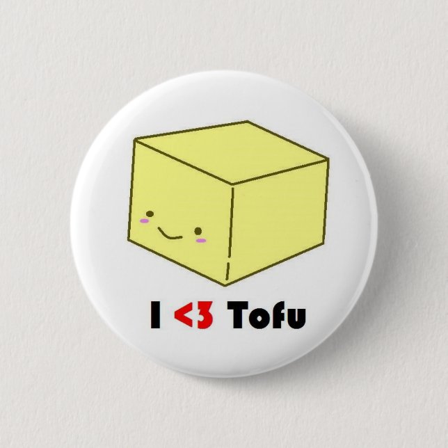 Badge Rond 5 Cm Tofu du coeur I (Devant)