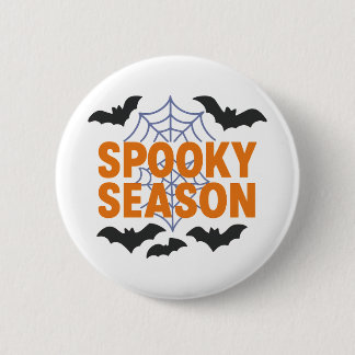 Badge Rond 5 Cm Toile d'araignée Halloween Saison Chauves-souris W