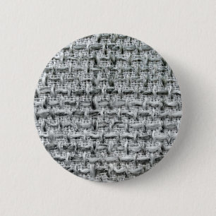 Badge Rond 5 Cm Toile de jute grise
