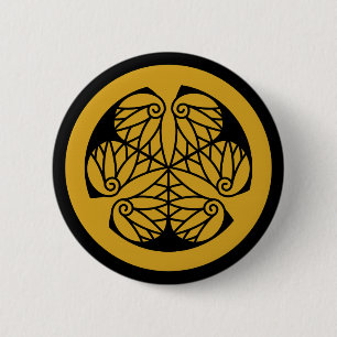Badge Rond 5 Cm Tokugawa hollyhock(13)EDO