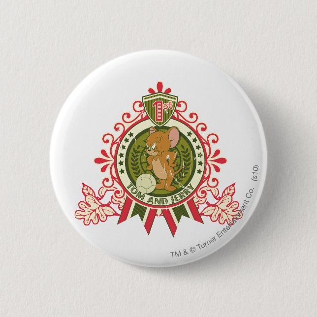 Badge Rond 5 Cm Tom et Jerry 1re Place 3 (Devant)