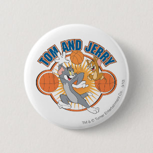 Badge Rond 5 Cm Tom et Jerry Basketball 4