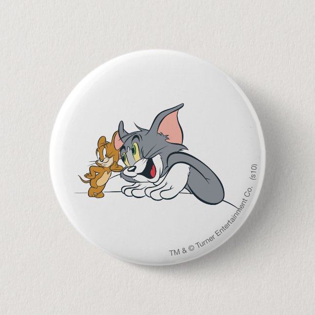 Badge Rond 5 Cm Tom et Jerry Best Buds (Devant)