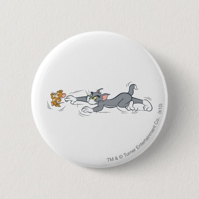 Badge Rond 5 Cm Tom et Jerry Chase (Devant)