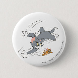 Badge Rond 5 Cm Tom et Jerry Chase Turn